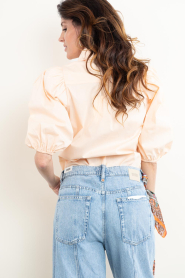 Janice :  Poplin blouse with puffed sleeves Lars | orange - img9