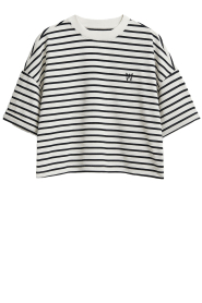 Janice |  Striped soft sweater Aiden | white | Picture 1
