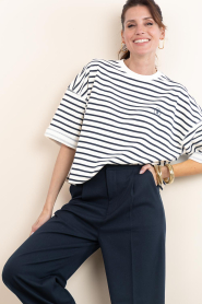 Janice |  Striped soft sweater Aiden | white | Picture 2