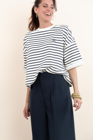 Janice |  Striped soft sweater Aiden | white | Picture 7