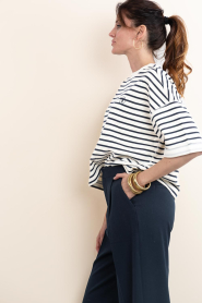 Janice |  Striped soft sweater Aiden | white | Picture 8
