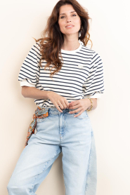 Janice :  Striped sweater Corey | white - img5