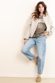Janice |  Oversized sweater with leopard print Oliver | animal print | Picture 3