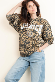 Janice |  Oversized sweater with leopard print Oliver | animal print | Picture 2