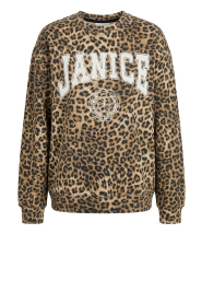 Janice |  Oversized sweater with leopard print Oliver | animal print | Picture 1