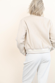 Janice |  Cashmere mix baseball jacket Collin | beige | Picture 7