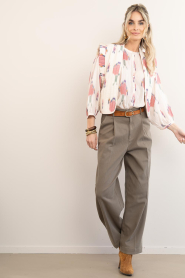 Janice :  Paperbag trousers Balti | green - img3