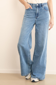 Janice |  High waist wide leg jeans Mason | blue | Picture 4