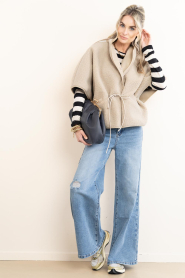 Janice |  Mid waist wide leg jeans Cash | blue | Picture 4