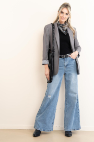 Janice |  Mid waist wide leg jeans Cash | blue | Picture 5