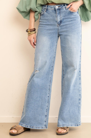 Janice |  Mid waist wide leg jeans Cash | blue | Picture 7