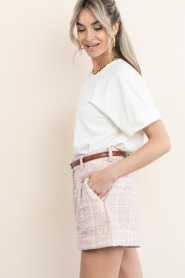 Janice :  Bouclé short Arthur | pink - img6