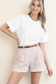 Janice :  Bouclé short Arthur | pink - img4