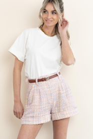 Janice :  Bouclé short Arthur | pink - img5