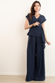 Badits :  Crêpe trousers Moira | blue - img3