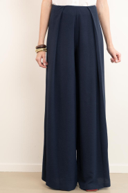 Badits :  Crêpe trousers Moira | blue - img5