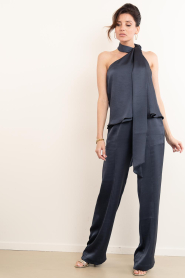 Badits :  Satin wide leg trousers Macarena | grey - img2