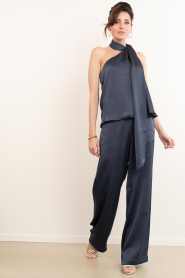 Badits :  Satin wide leg trousers Macarena | grey - img3