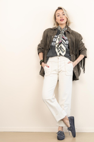 Badits :  Jeans with decorative seams Mykonos | natural - img2