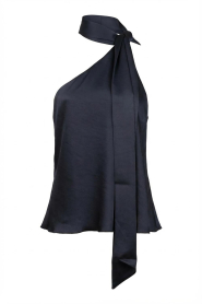 Badits |  Satin one shoulder top Sira | grey | Picture 1