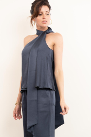 Badits |  Satin one shoulder top Sira | grey | Picture 6