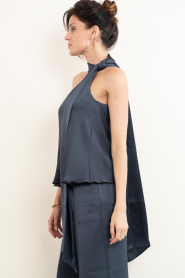 Badits |  Satin one shoulder top Sira | grey | Picture 7