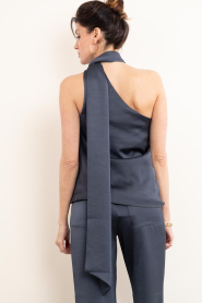 Badits |  Satin one shoulder top Sira | grey | Picture 9