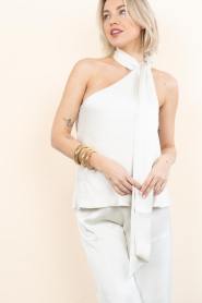 Badits |  Satin one shoulder top Sira | natural | Picture 6