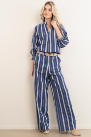 Badits |  Striped trousers Almu | dark blue | Picture 2
