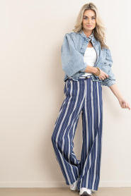 Badits |  Striped trousers Almu | dark blue | Picture 3