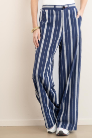 Badits |  Striped trousers Almu | dark blue | Picture 4