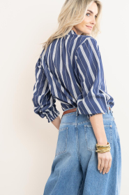 Badits |  Striped blouse Uma | dark blue | Picture 8