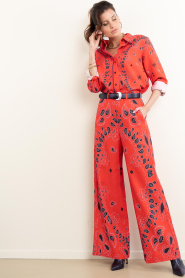 Badits :  Bandana print pants Almu | red - img2
