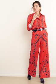 Badits :  Bandana print pants Almu | red - img4