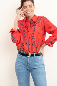 Badits |  Bandana print blouse Nala | red | Picture 2