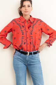 Badits |  Bandana print blouse Nala | red | Picture 4