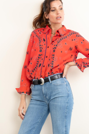 Badits |  Bandana print blouse Nala | red | Picture 6