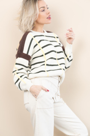 Badits :  Striped knitted sweater Rafaela | natural - img6