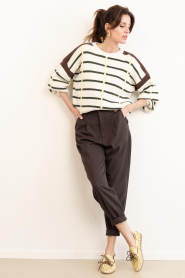 Badits :  Striped knitted sweater Rafaela | natural - img3