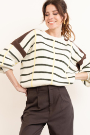 Badits :  Striped knitted sweater Rafaela | natural - img5