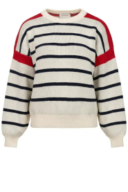Badits |  Striped knitted sweater Rafaela | red | Picture 1