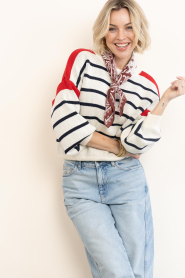 Badits |  Striped knitted sweater Rafaela | red | Picture 6