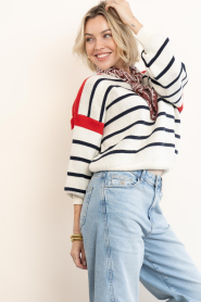 Badits |  Striped knitted sweater Rafaela | red | Picture 7