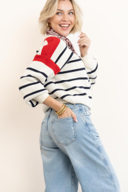Badits |  Striped knitted sweater Rafaela | red | Picture 8