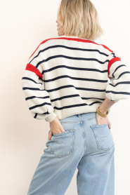 Badits |  Striped knitted sweater Rafaela | red | Picture 9