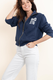 Badits :  Oversized sweater cardigan Gala | dark blue - img4