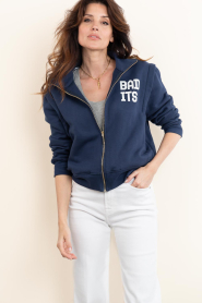Badits :  Oversized sweater cardigan Gala | dark blue - img5