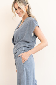 Est'Seven |  Pinstripe denim top Pfeiffer | blue | Picture 7