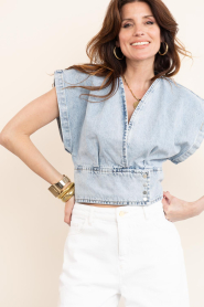 Est'Seven |  Denim top pfeiffer | blue | Picture 6