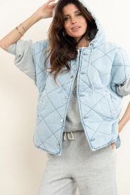 Est'Seven |  Quilted denim body warmer Noelle | blue | Picture 5
